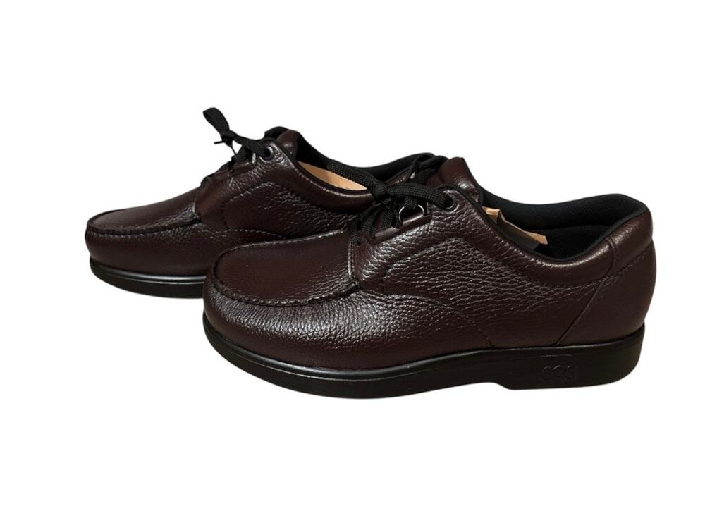 SAS men’s size 12WW Bout Time lace up loafers, cordovan leather color. NWOT